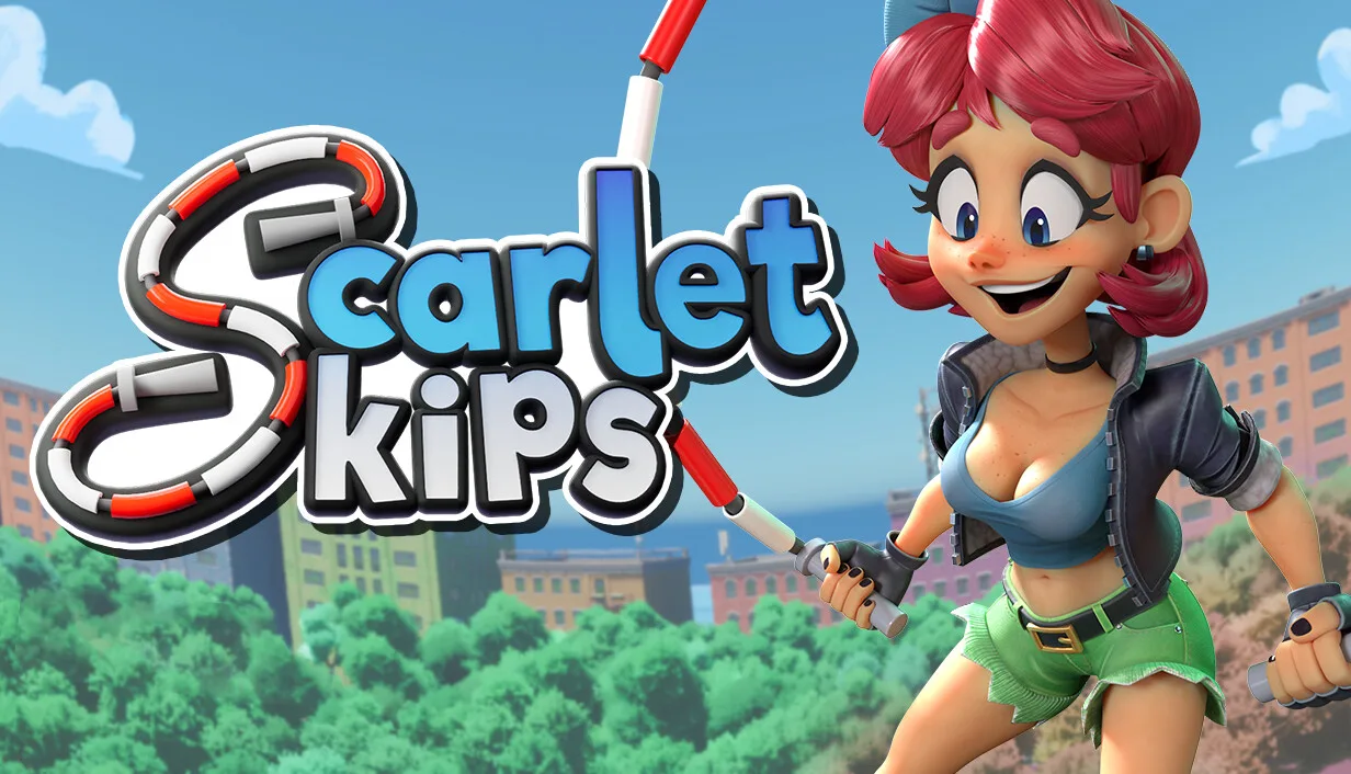 Scarlet Skips jump-rope roguelike artwork